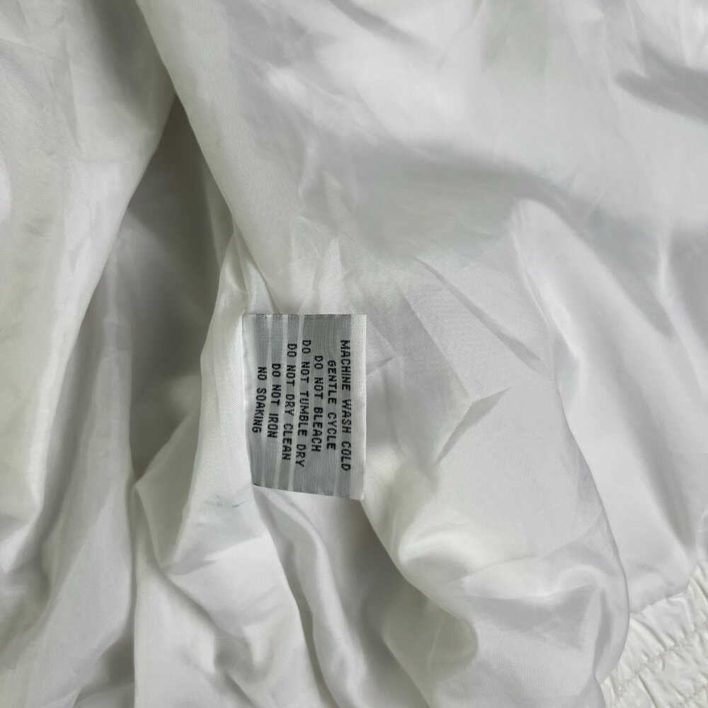 Southpole Jacket Womens 1X White Gold Full Zip Hooded Windbreaker Y2K Retro - Picture 9 of 14